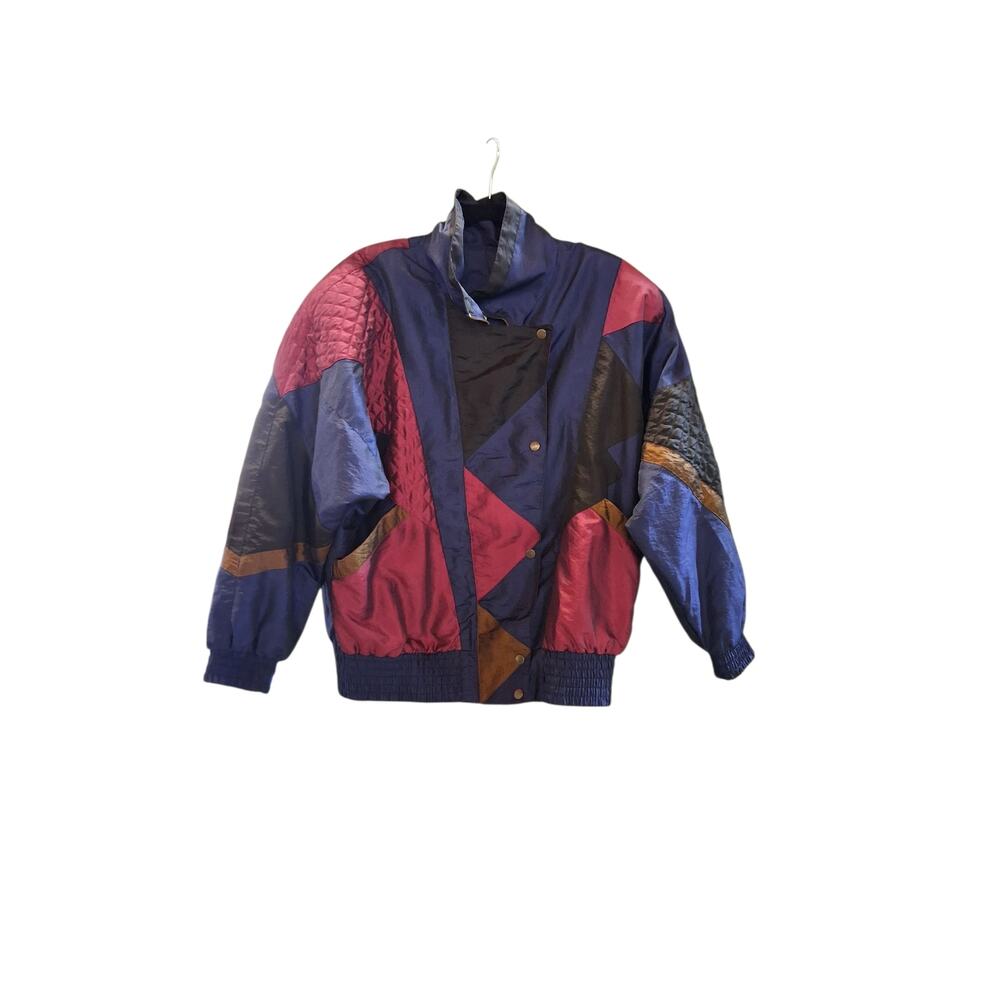 Vintage Women's size M Grungecore Geometric Streetwear Grannycore Track Jacket